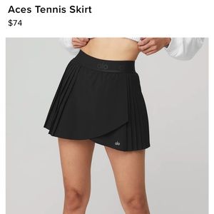 Alo Aces Tennis Skirt, Black size M